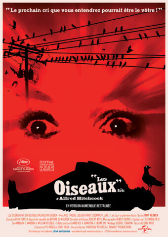 Les Oiseaux affiche verticale