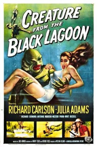 L&rsquo;étrange créature du lac noir – affiche